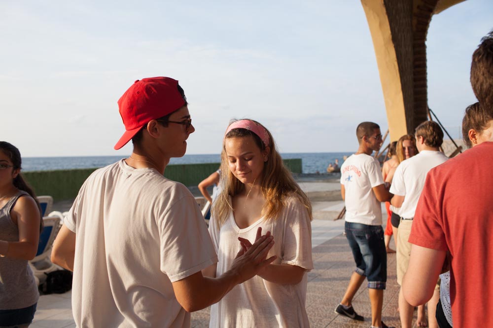 Students taking part in a lesson on Cuban Salsa. | Photo by Trip Leader James Bernal