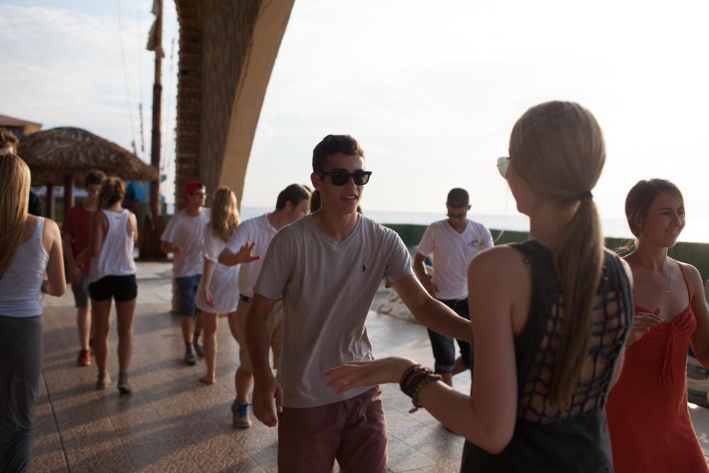 Students taking part in a lesson on Cuban Salsa. | Photo by Trip Leader James Bernal
