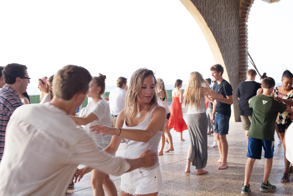 Students taking part in a lesson on Cuban Salsa. | Photo by Trip Leader James Bernal